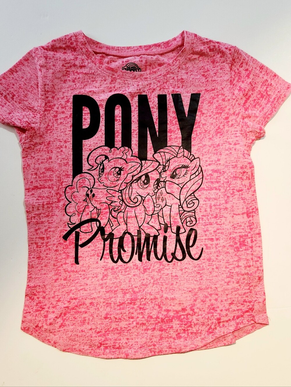 🩷Hasbro Pink Girl's Graphic 'PONY Promise' Short Sleeve Tee Size: M